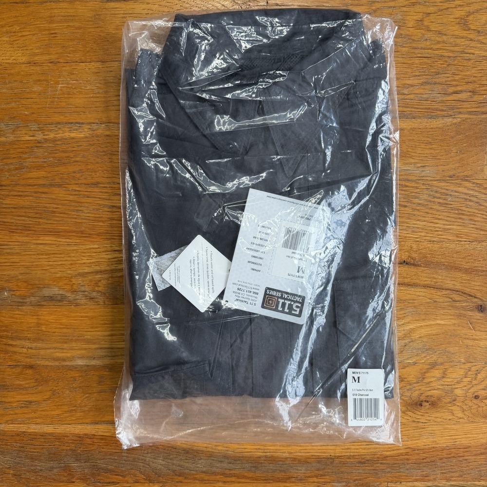 5.11 Tactical Mens Shirt 71175 Taclite Pro SS Button Up Charcoal Gray Medium NWT